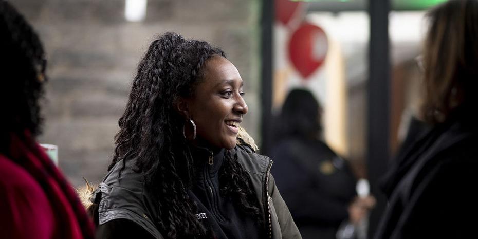 A Temple student attends an extracurricular activity.